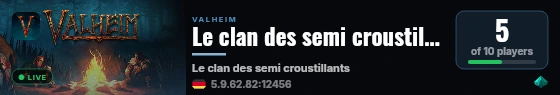Le clan des semi croustillants live status badge