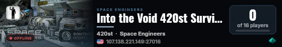 Into the Void 420st Survival live status badge