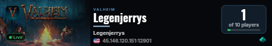 Legenjerrys live status badge