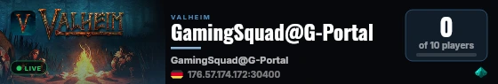 GamingSquad@G-Portal live status badge