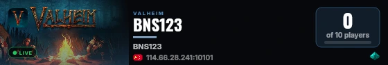 BNS123 live status badge