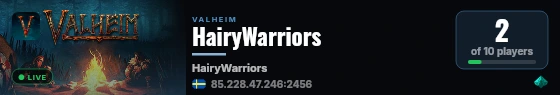 HairyWarriors live status badge