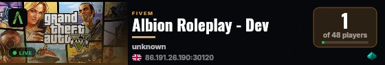 Albion Roleplay - Dev live status badge
