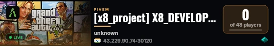 [x8_project] X8_DEVELOPMENTS live status badge