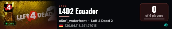 L4D2 Ecuador live status badge