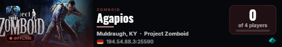 Agapios live status badge