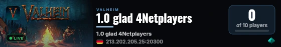 1.0 glad 4Netplayers live status badge