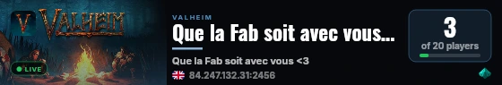 Que la Fab soit avec vous <3 live status badge
