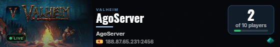 AgoServer live status badge