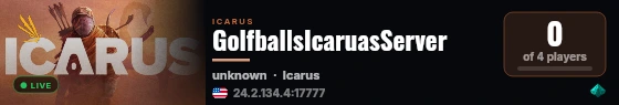 GolfballsIcaruasServer live status badge