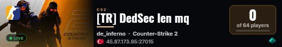 [TR] DedSec len mq live status badge