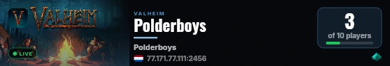Polderboys live status badge