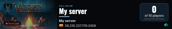 My server live status badge