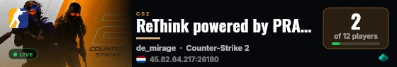 ReThink powered by PRACC.COM live status badge