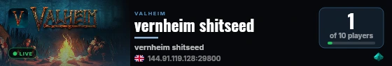 vernheim shitseed live status badge