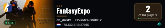 FantasyExpo live status badge