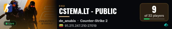 CSTEMA.LT - PUBLIC live status badge