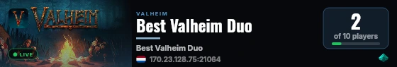 Best Valheim Duo live status badge