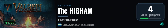 The HIGHAM live status badge