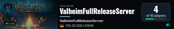 ValheimFullReleaseServer live status badge