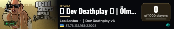 ✦ Dev Deathplay ✦ | Ölmüne Rekabet | Türk Sesli Deathmatch ✦ live status badge