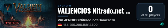 VALJENCIOS Nitrado.net Gameserver live status badge