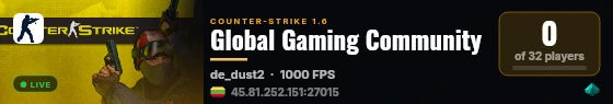 Global Gaming Community live status badge