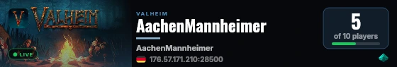 AachenMannheimer live status badge