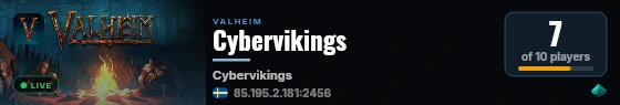 Cybervikings live status badge