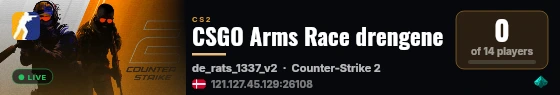 CSGO Arms Race drengene live status badge