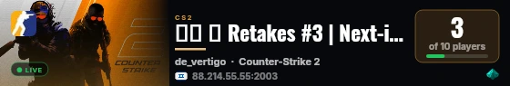 ▲▼ ➜ Retakes #3 | Next-il | ★ ISRAEL - ▼▲ live status badge