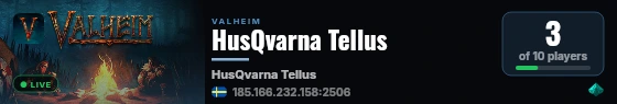 HusQvarna Tellus live status badge