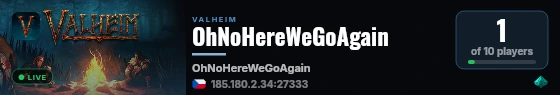OhNoHereWeGoAgain live status badge