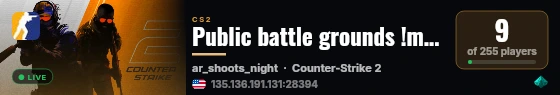 Public battle grounds !menu !zeus live status badge