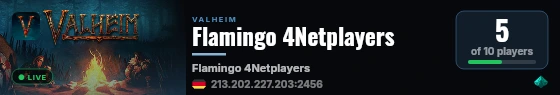 Flamingo 4Netplayers live status badge