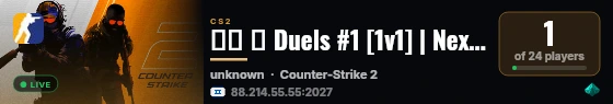 ▲▼ ➜ Duels #1 [1v1] | Next-il | ★ ISRAEL - ▼▲ live status badge