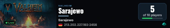 Sarajewo live status badge