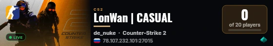 LonWan | CASUAL live status badge