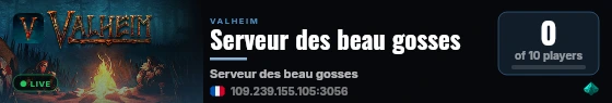 Serveur des beau gosses live status badge