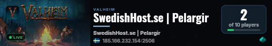 SwedishHost.se | Pelargir live status badge