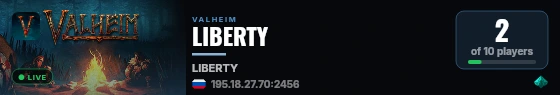 LIBERTY live status badge