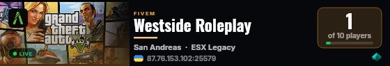 Westside Roleplay live status badge