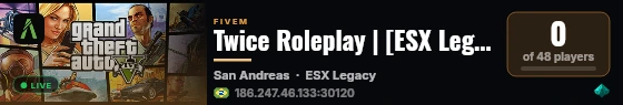 Twice Roleplay | [ESX Legacy] live status badge