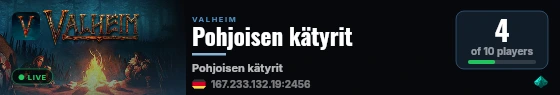 Pohjoisen kätyrit live status badge