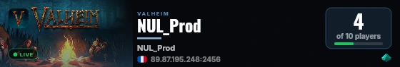 NUL_Prod live status badge