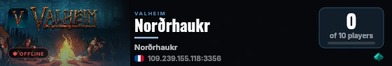 Norðrhaukr live status badge