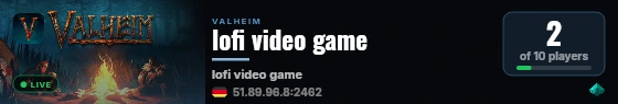 lofi video game live status badge
