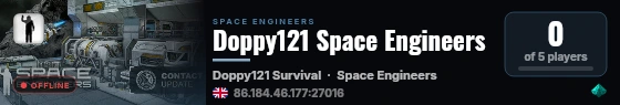 Doppy121 Space Engineers live status badge