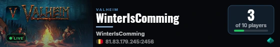 WinterIsComming live status badge