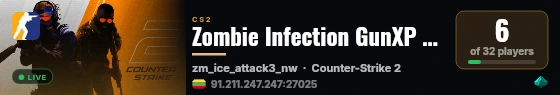 Zombie Infection GunXP - Rampage.lt - Newest Skins !ul !ranks ! live status badge